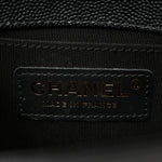 Caviar Quilted Small Boy Flap Black