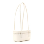Shiny Caviar Preppy Coco Long Vanity With Strap White