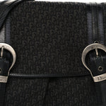 Canvas Diorissimo Buckle Messenger Black