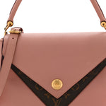 Grained Calfskin Monogram Double V Rose Poudre