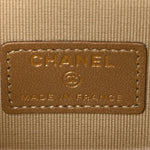 Lambskin Quilted Pearl Crush Mini Vanity Case With Chain Light Beige