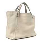 Pebbled Calfskin Medium Soho Shoulder Bag Off White