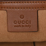 GG Supreme Monogram Large Linea A Hobo Light Brown