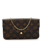 Monogram Pochette Felicie Chain Wallet Fuchsia