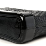 Snakeskin Patent Calfskin Small Gabrielle Hobo Black