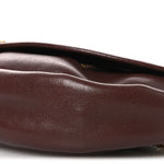 Shiny Lambskin Soft Triomphe Little Half Moon Bag Brick