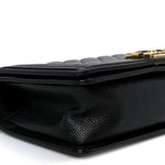 Caviar Quilted Medium Boy Flap Black