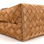 Suede Intrecciato Small Andiamo Shoulder Bag Amber