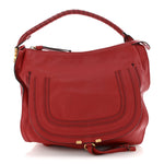 Calfskin Large Marcie Hobo Red