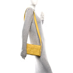 Lambskin Maxi Intrecciato Small Cassette Crossbody Bag Gold