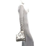 Metallic Goatskin Callie Mea Tassel Silver