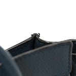 Drummed Calfskin Nano Luggage Navy Blue