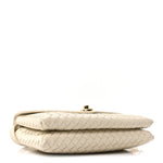 Nappa Intrecciato Knot Lock Top Handle Crossbody Bag Sea Salt