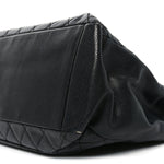 Caviar Quilted Grand Shopping Tote GST Black