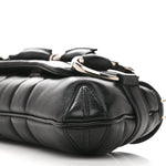 Nappa Vertical Matelasse Small Maxi Horsebit Chain Shoulder Bag Black