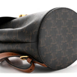 Triomphe Canvas Calfskin Bonnie Backpack Tan