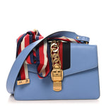 Calfskin Small Sylvie Shoulder Bag Clear Sky Blue