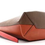 Shiny Smooth Calfskin Small Twisted Cabas Camel Brick