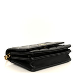Lambskin Quilted CC Pearl Enamel Clutch on Chain WOC Black