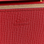 Grained Calfskin Lambskin Mini Bi-Color Drew Shoulder Bag Red