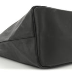 Textured Coated Canvas Bambi Print Large Antigona Tote Black