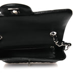 Lambskin Quilted Mini Rectangular Flap Black