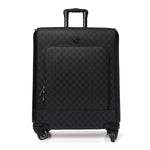 GG Supreme Monogram Azalea Calfskin Retro Interlocking G Small Savoy Cabin Trolley Black
