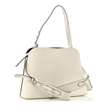 Saffiano Cuir Matinee Tote White Black