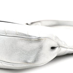 Sakai Be Green Calfskin Diagonal Stitched Small Blondie Tote Silver