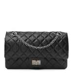 Aged Calfskin Quilted 2.55 Reissue 225 Flap Black
