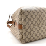 GG Icon Monogram Padlock Shoulder Bag Beige Dark Brown