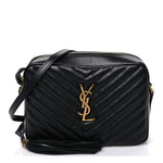 Calfskin Matelasse Monogram Lou Camera Bag Black