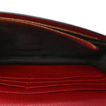 Dollar Calfskin Soho Wallet On Chain Blue Hibiscus Red Mystic White