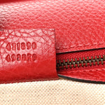 Calfskin Small GG Marmont Top Handle Bag Vulcanic Red