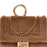 Mink Shiny Nappa Nano Baguette Charm Naturale Oro Soft