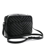 Calfskin Matelasse Monogram Monochrome Lou Camera Bag Black