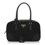 Re-Nylon Saffiano Medium Re-Edition 1978 Two Handle Bag Black