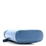 Caviar Quilted Phone Holder With Chain Blue