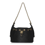 Washed Denim Quilted Mini Chanel 25 Handbag Black