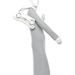 Nappa Vertical Matelasse Medium Maxi Horsebit Chain Shoulder Bag Mystic White