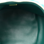 Shearling Lambskin Quilted Small Vanity Case Green