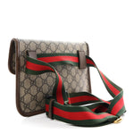 GG Supreme Monogram Neo Vintage Web Belt Bag Brown