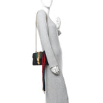 Calfskin Mini Sylvie Shoulder Bag Black