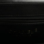 Shiny Aged Calfskin Quilted Nano Kelly Shopper Black