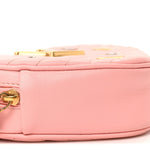 Calfskin Embellished New Wave Love Lock Heart Bag Rose Pomettes