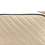 Vintage Effect Calfskin Matelasse Diagonal Small Torchon GG Marmont Chain Shoulder Bag Mystic White Blue Agata