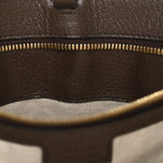 Monogram Jumbo GG Textured Dollar Calfskin Web Small Tote Bag Camel Ebony New Acero