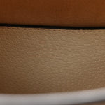 Textured Dollar Calfskin Web Small Diana Tote Bag Mystic White