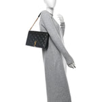 Lambskin Quilted Mini Becky Chain Bag Vert Fonce