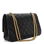 Aged Calfskin Quilted 2.55 Reissue 227 Flap Black